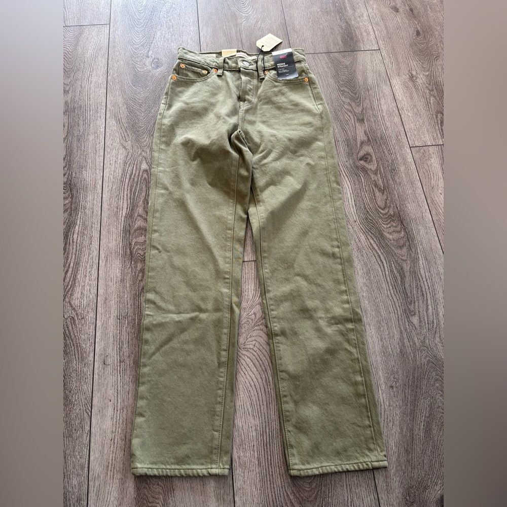 Levi's Olive Green Straight Leg Jeans